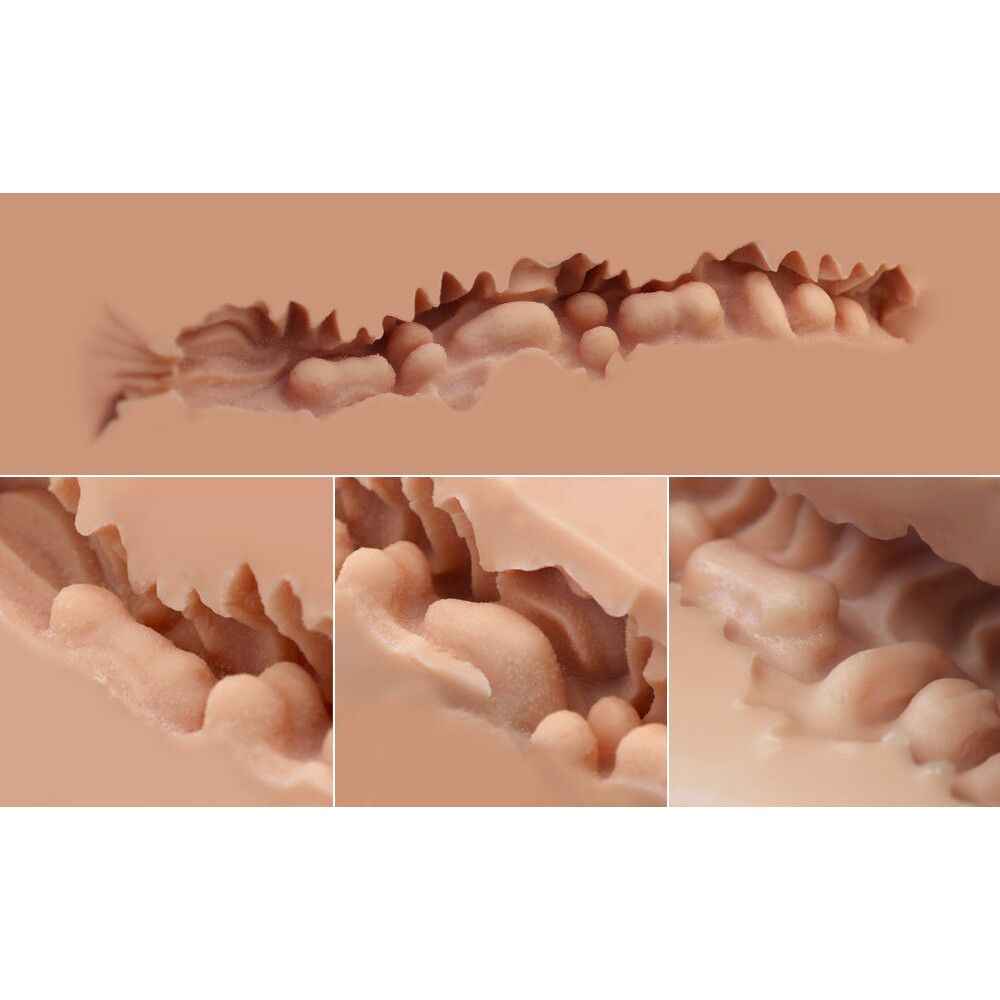 Мастурбатори без вібрації - Мастурбатор-півторс Naked Factory SCARLET, вагіна + анус, вузький вхід, дуже реалістичний, наскрізний 4