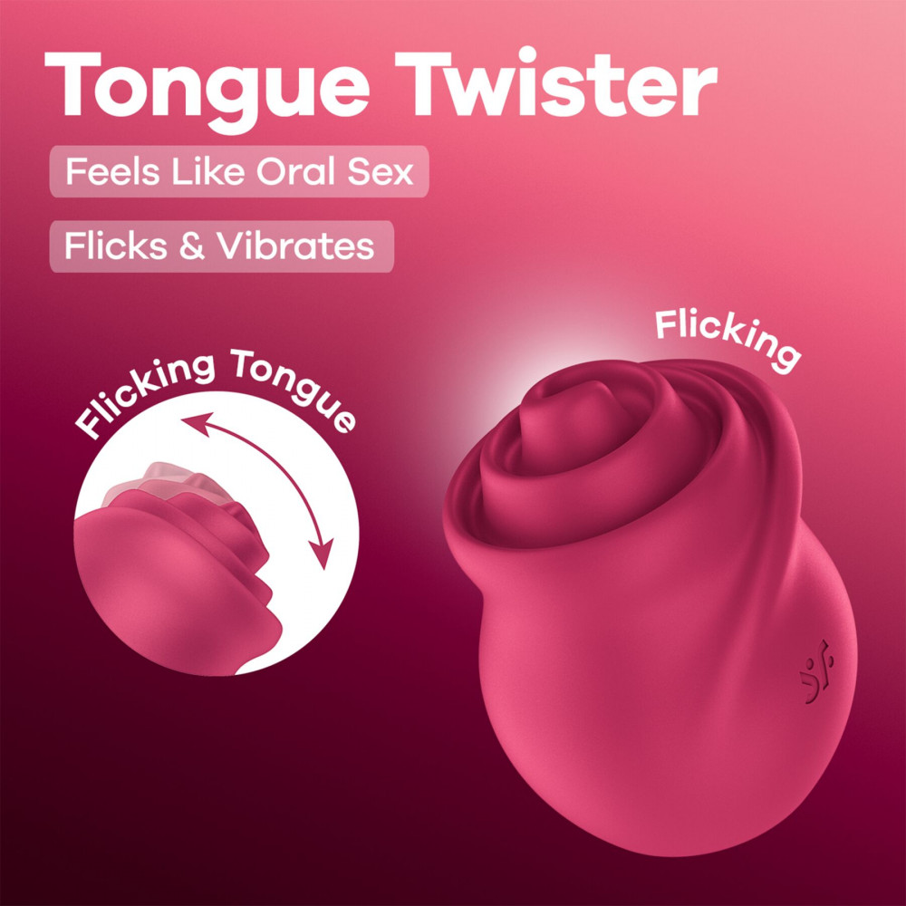 Вибропули и мини-вибраторы - Вибростимулятор для клитора Satisfyer Tongue Twister с имитацией язычка 5