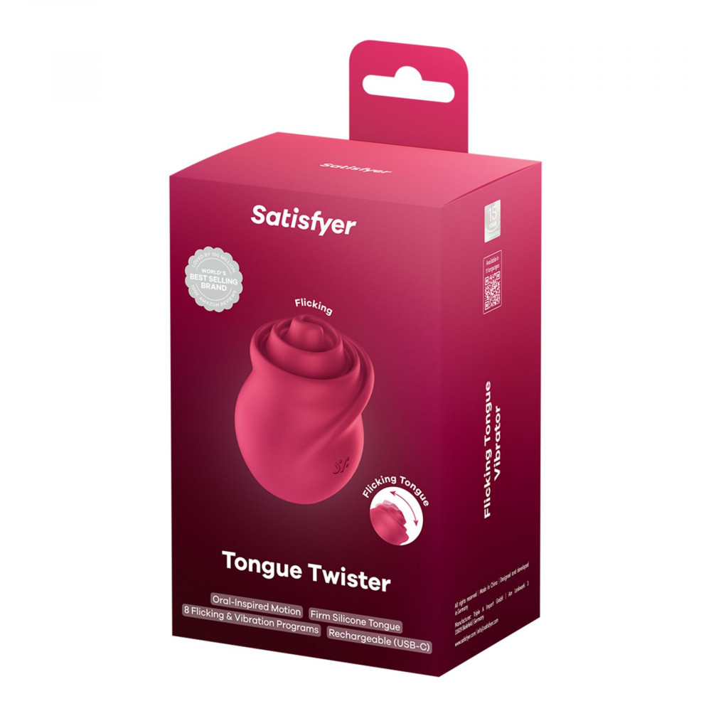 Вибропули и мини-вибраторы - Вибростимулятор для клитора Satisfyer Tongue Twister с имитацией язычка 4