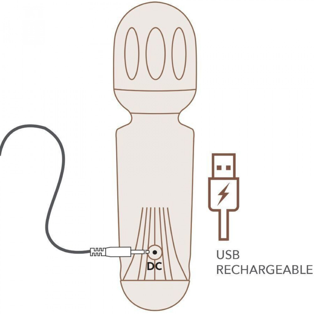 Для LGBTQ+ - Вібромасажер Rocks Off Mini Wand Black Tulip, 16 режимів 3