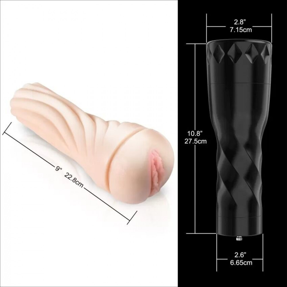 Мастурбатори без вібрації - Мастурбатор з вібрацією Hismith Male Masturbation Cup, сумісний з секс-машинами бренду 3