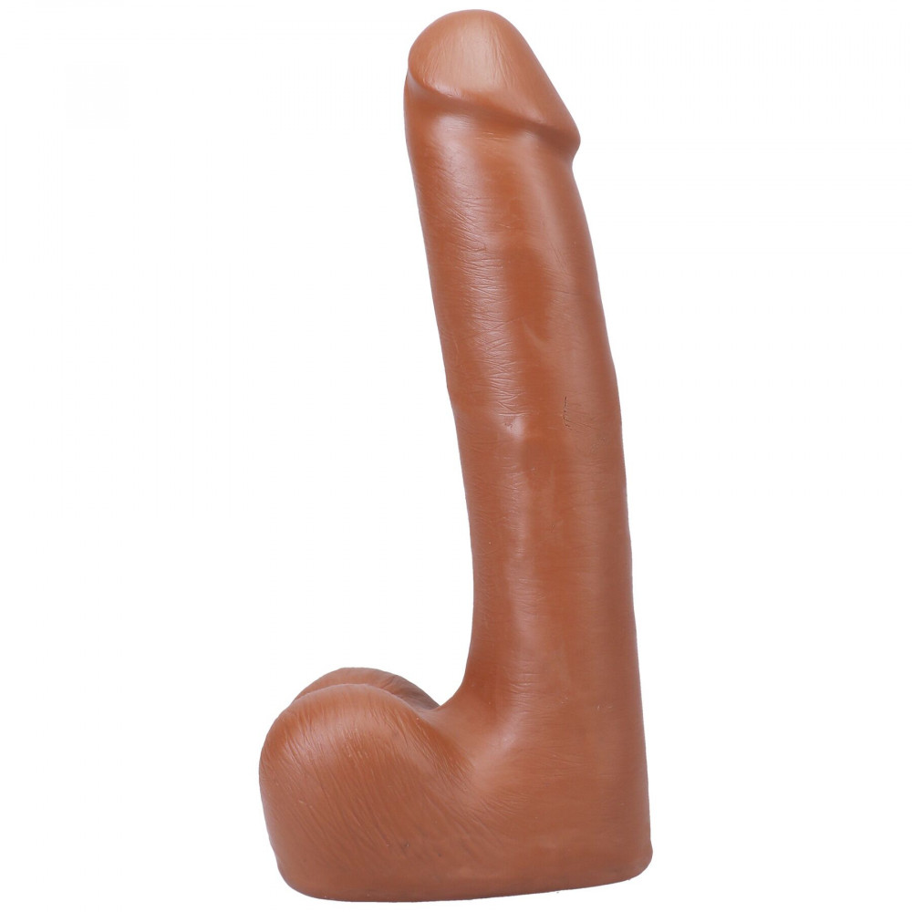 Фалоімітатор - Фалоімітатор Doc Johnson The Realistic Cock ULTRASKYN - 9 Inch with Balls Caramel 1