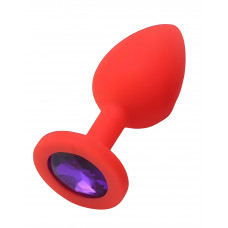 Силиконовая анальная пробка с кристаллом SKN KSIL-19S ( размер S )