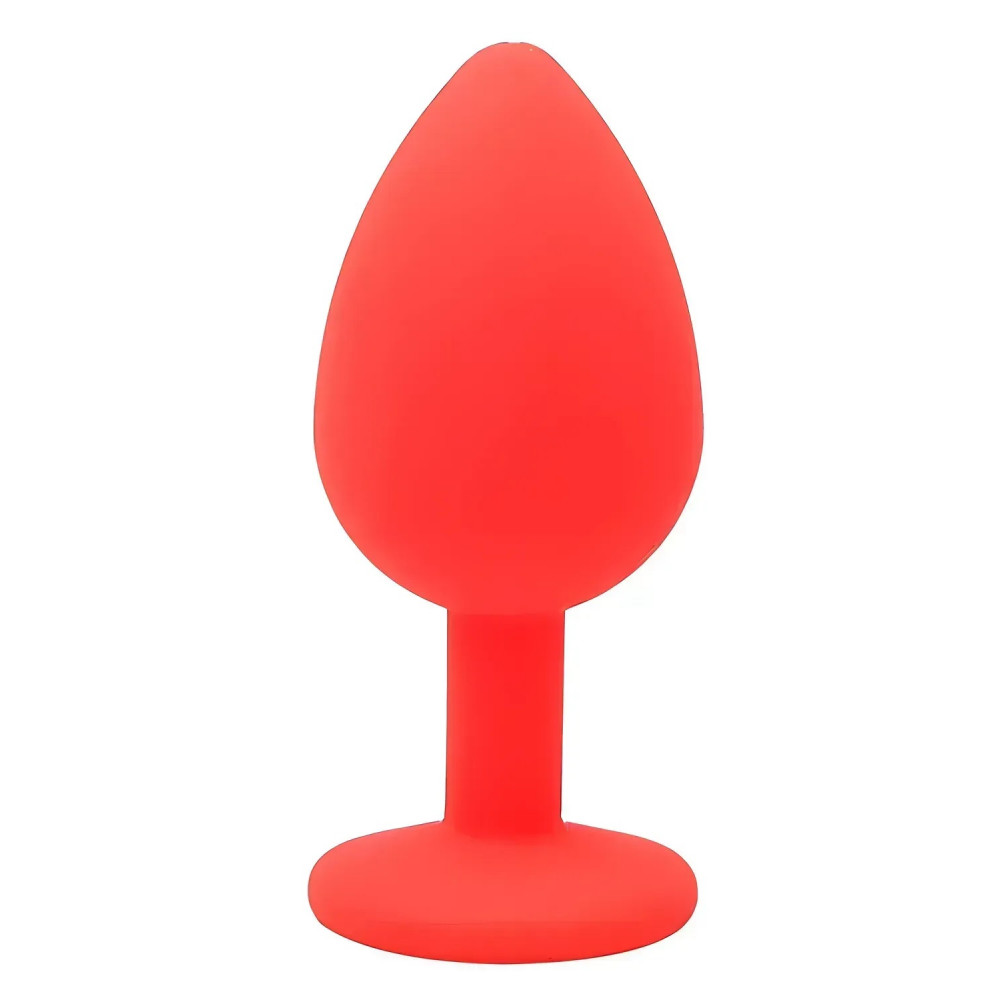 Разное - Силиконовая анальная пробка с кристаллом SKN KSIL-19S ( размер S ) 1