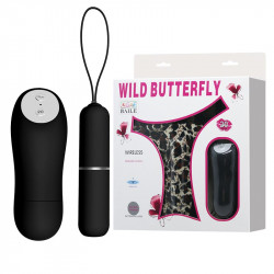 Вибростимулятор клитора с пультом д/у и стрингами Wild Butterfly BW-012009