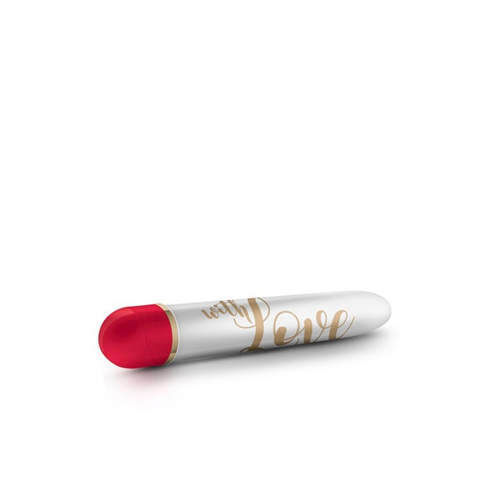 - Вибратор Дамский пальчик Blush Love, бело-красный, 14.5 х 2.5 см 2