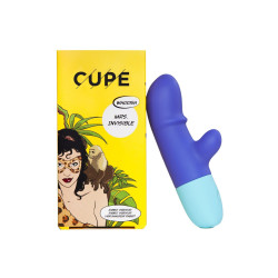 Вибратор-кролик для точки G и клитора Mrs. Invisible Cupe, силиконовый, синий, 14.4 х 3.3 см