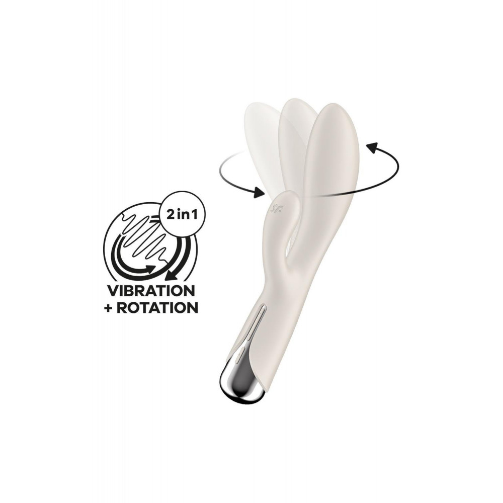 Разное - Вибратор-кролик Satisfyer Spinning Rabbit 1 для точки G и клитора, молочный 1