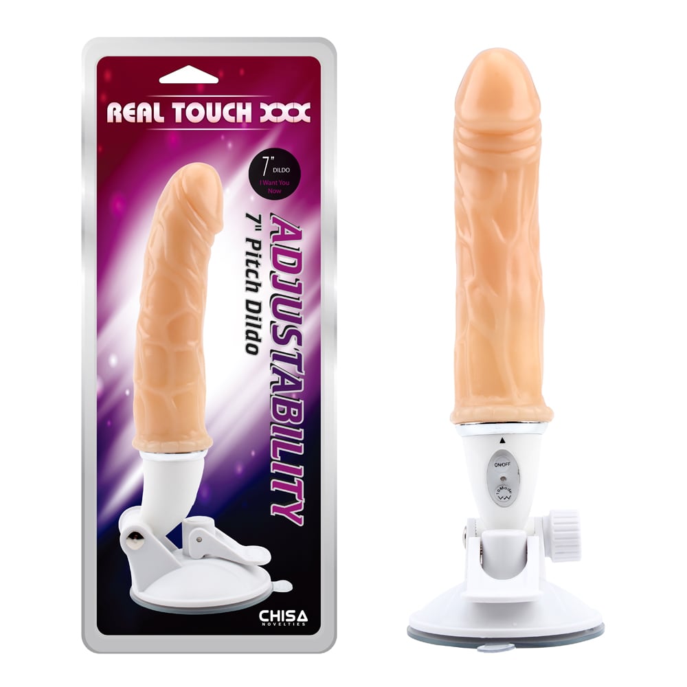 - Вібратор реалістичний Chisa Real Touch XXX Adjustability на регульованій присосці, бежевий