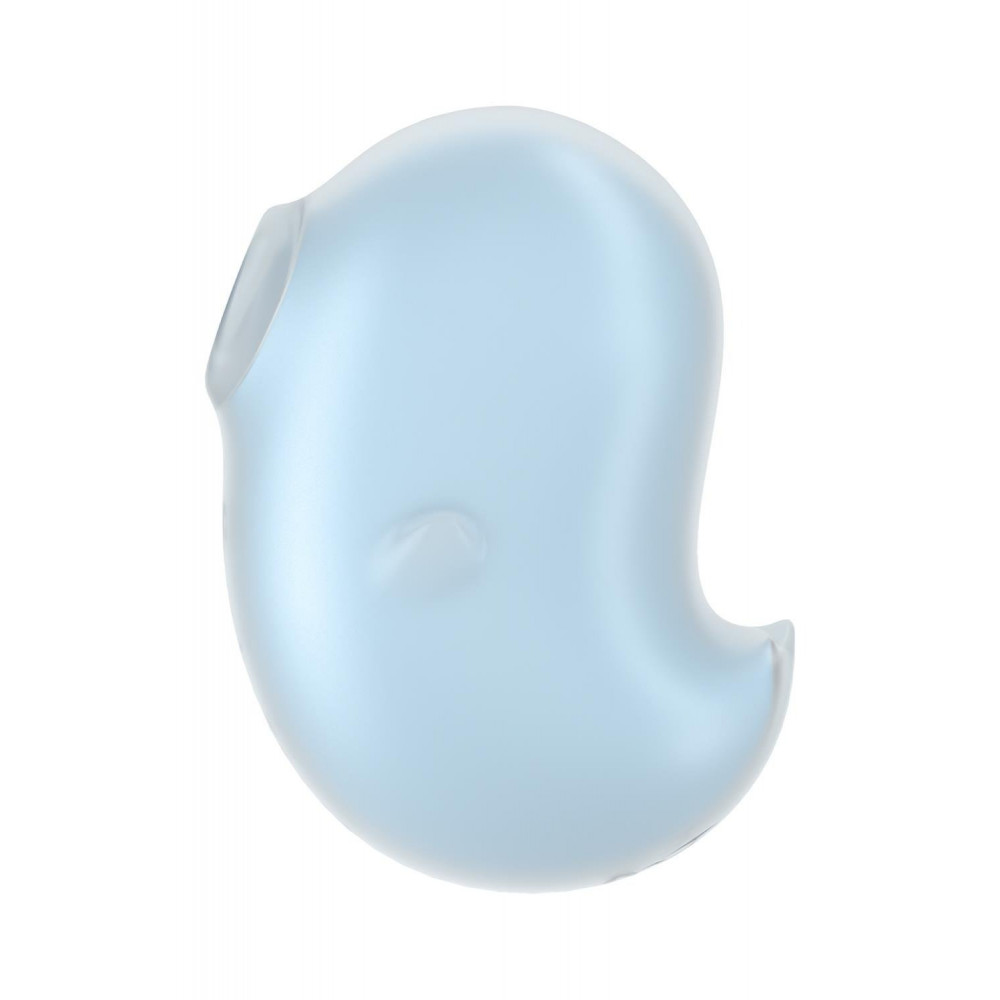 Вакуумный вибратор - Вибратор вакуумный стимулятор Satisfyer Cutie Ghost, голубой, 9.1 см 3