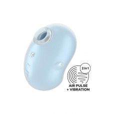 Вибратор вакуумный стимулятор Satisfyer Cutie Ghost, голубой, 9.1 см