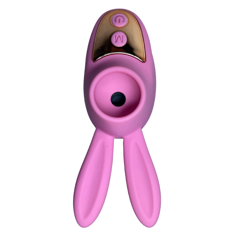 Вибропули и мини-вибраторы - Вибростимулятор на палец Зайчик Passion Play, 12 режимов вибрации + 3 интенсивности, розовый 1