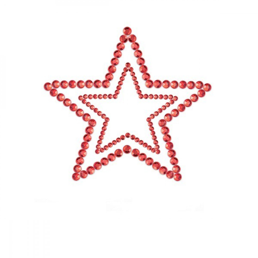  - Украшения для груди со стразами MIMI Star цвет: красный Bijoux Indiscrets (Испания) 2