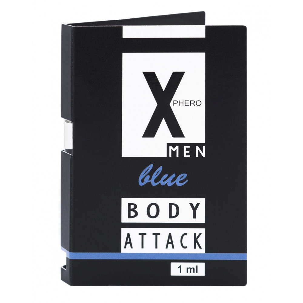  - Духи с феромонами для мужчин X phero Men Blue Body Attack, 1 ml