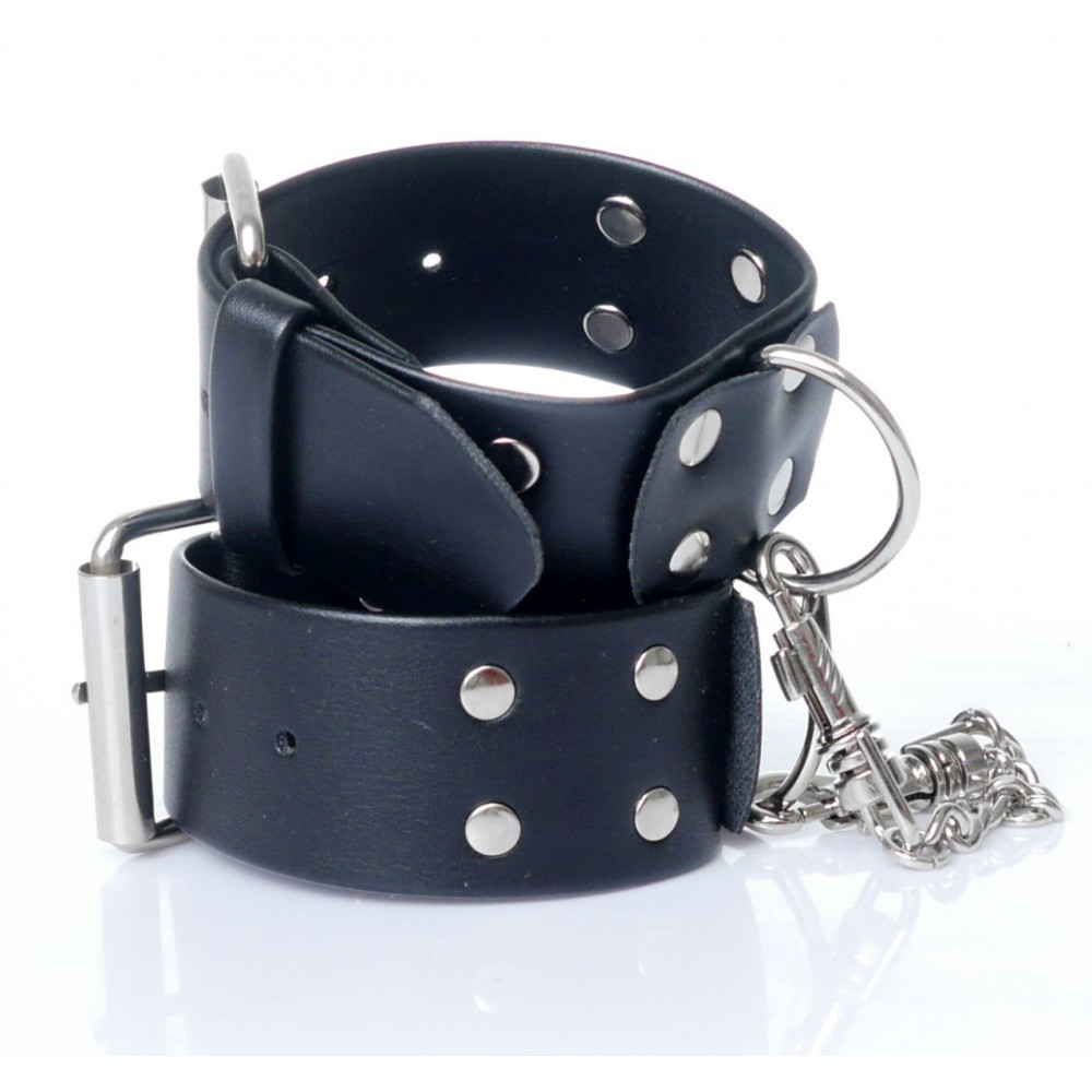 Разное - Наручники из искуственной кожи Fetish Boss Series - Handcuffs with studs, BS3300092 1