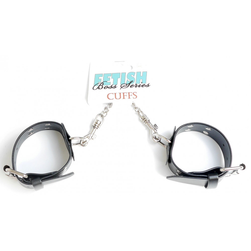 Разное - Наручники из искуственной кожи Fetish Boss Series - Handcuffs with studs, BS3300092 5