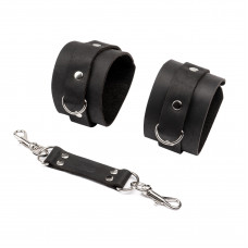 Наручники із натуральної шкіри Flirty Leather - Black, KC00020