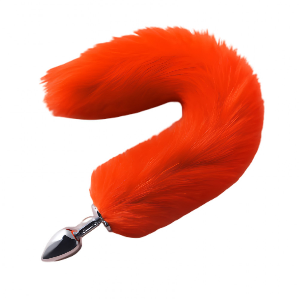 Анальные игрушки без вибрации - Анальная пробка с хвостом SKN-L14( размер XS )