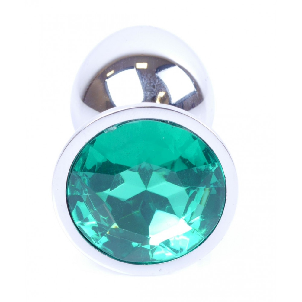 Анальные игрушки - Анальная пробка Boss Series - Jewellery Silver PLUG Green S, BS6400011 6