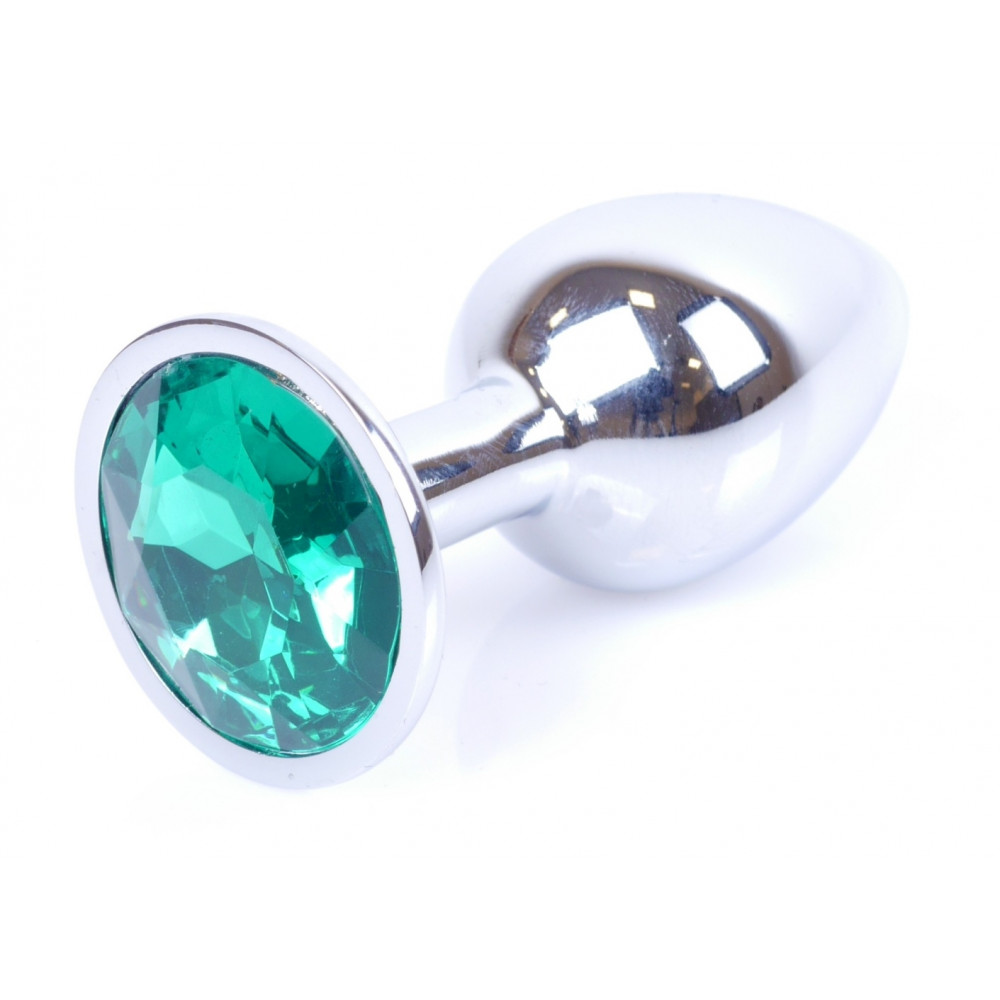 Анальные игрушки - Анальная пробка Boss Series - Jewellery Silver PLUG Green S, BS6400011 7