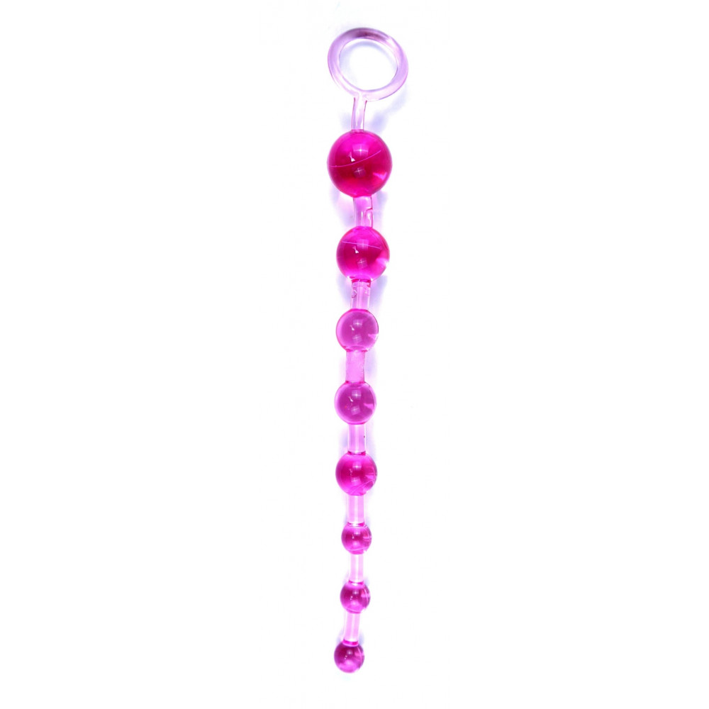 Анальные игрушки - Анальные бусы BOSS - Jelly Anal 10 Beads Pink, BS6700084 3