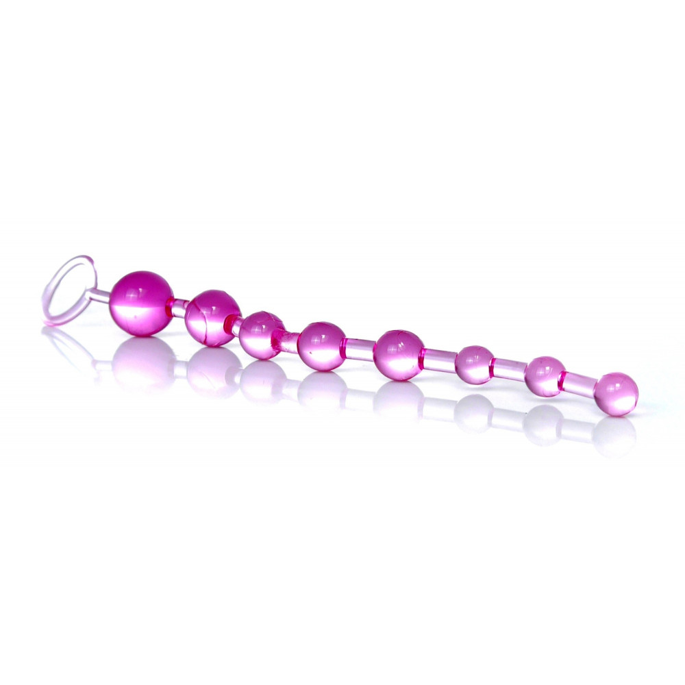 Анальные игрушки - Анальные бусы BOSS - Jelly Anal 10 Beads Pink, BS6700084 2