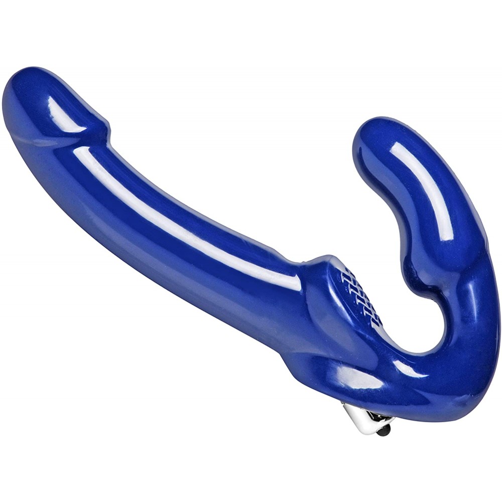 Страпон - Безремневой страпон Revolver II с вибропулей, 25.4 см, синий