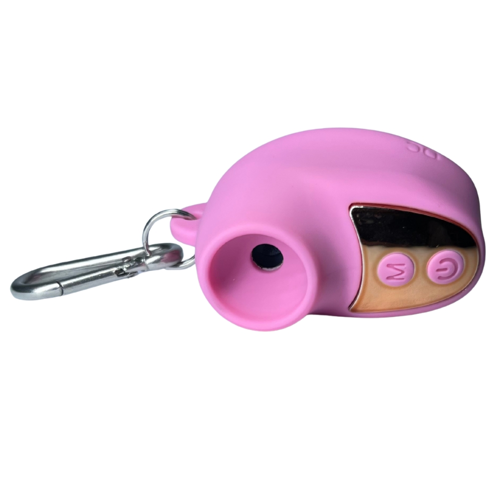 Вибропули и мини-вибраторы - Брелок-вакуумный вибростимулятор для клитора Passion Play, 10 режимов + 3 стимуляции, розовый 4