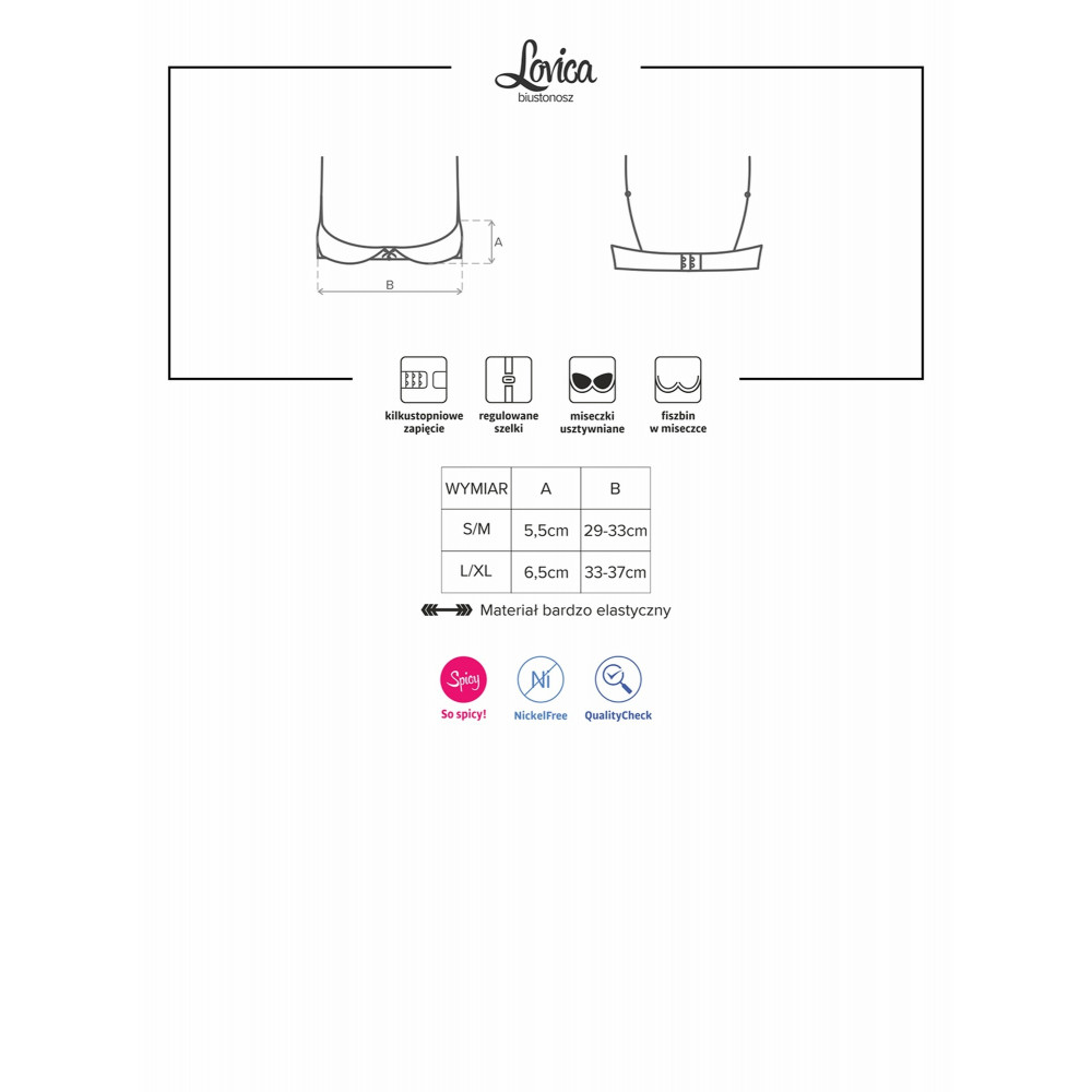Разное - Бюстгальтер открытый Obsessive Lovica L/XL, красный 5
