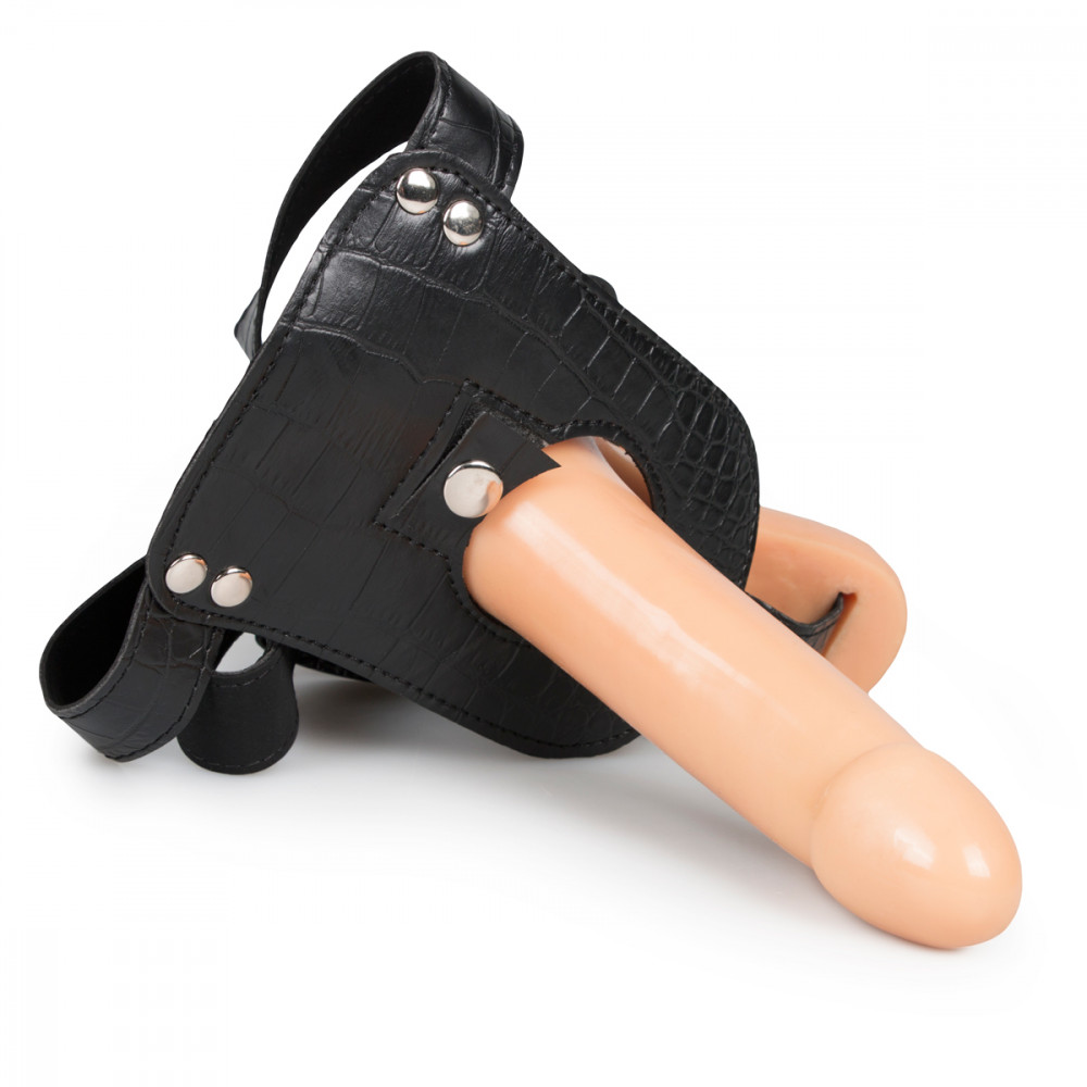 Секс игрушки - Двойной страпон реалистичный XR Brands, бежевый, 26.7 х 3.8 см 2