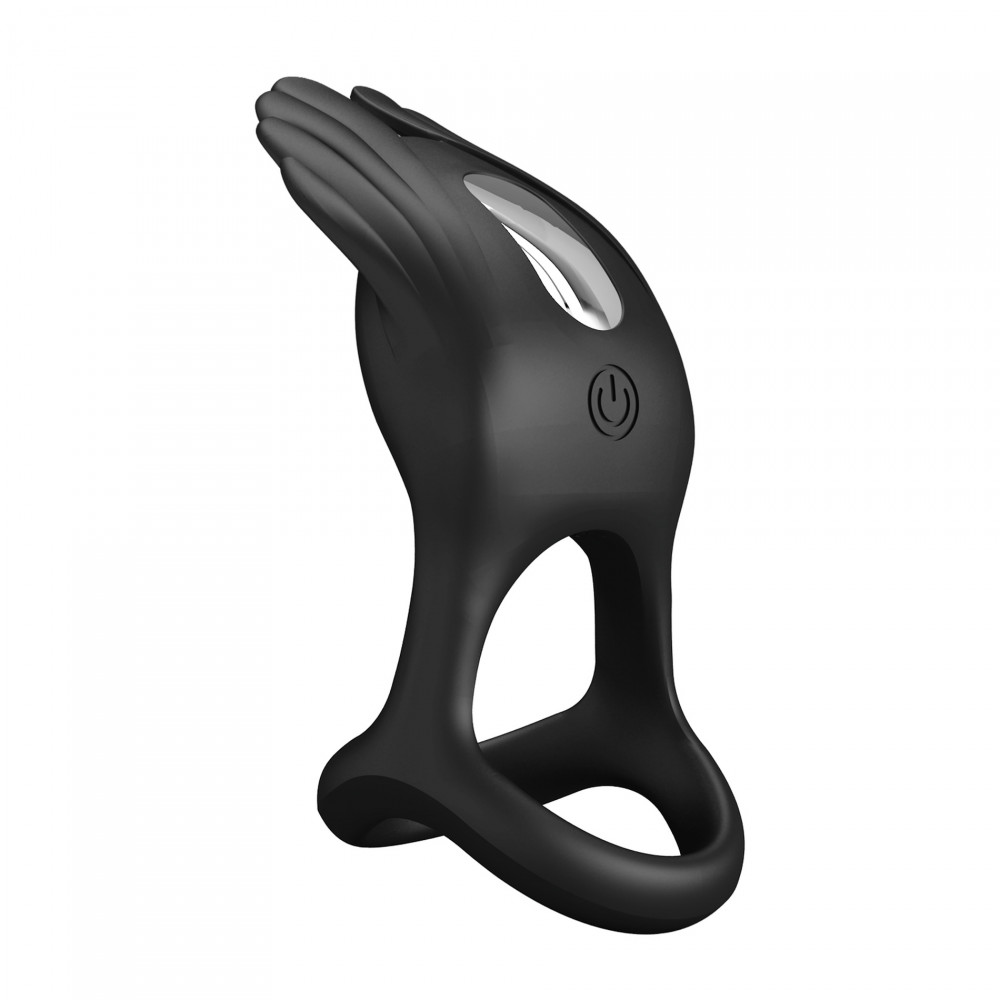 Эрекционные кольца и насадки - Эрекционное виброкольцо с крылышками PRETTY LOVE Silas 7 режимов, черное 2