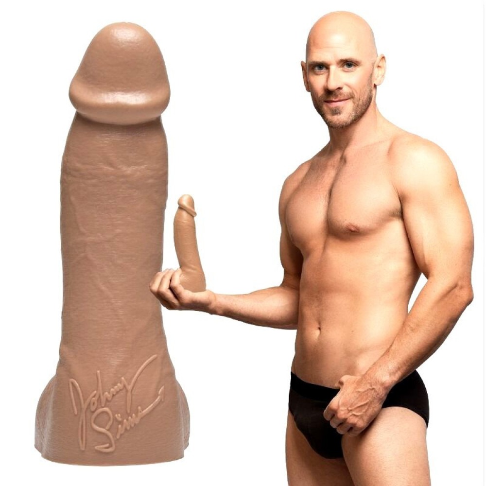 Секс игрушки - Фаллоимитатор с мошонкой, реалистичный Fleshjack Guys JOHNNY SINS DILDO, бежевый, 24.8 х 4.8 см