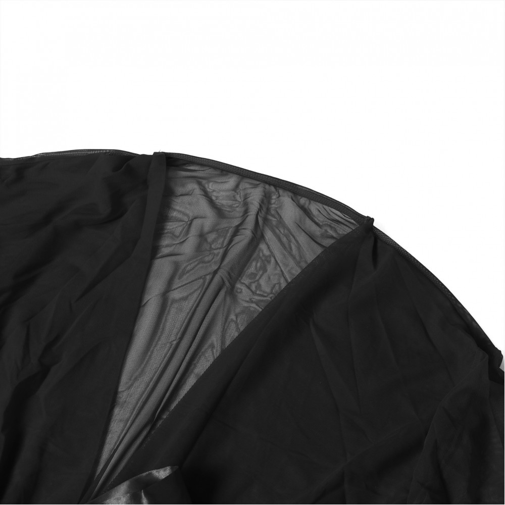 Різне - Халат Star Night з мереживом та поясом, чорний, XS-S 10