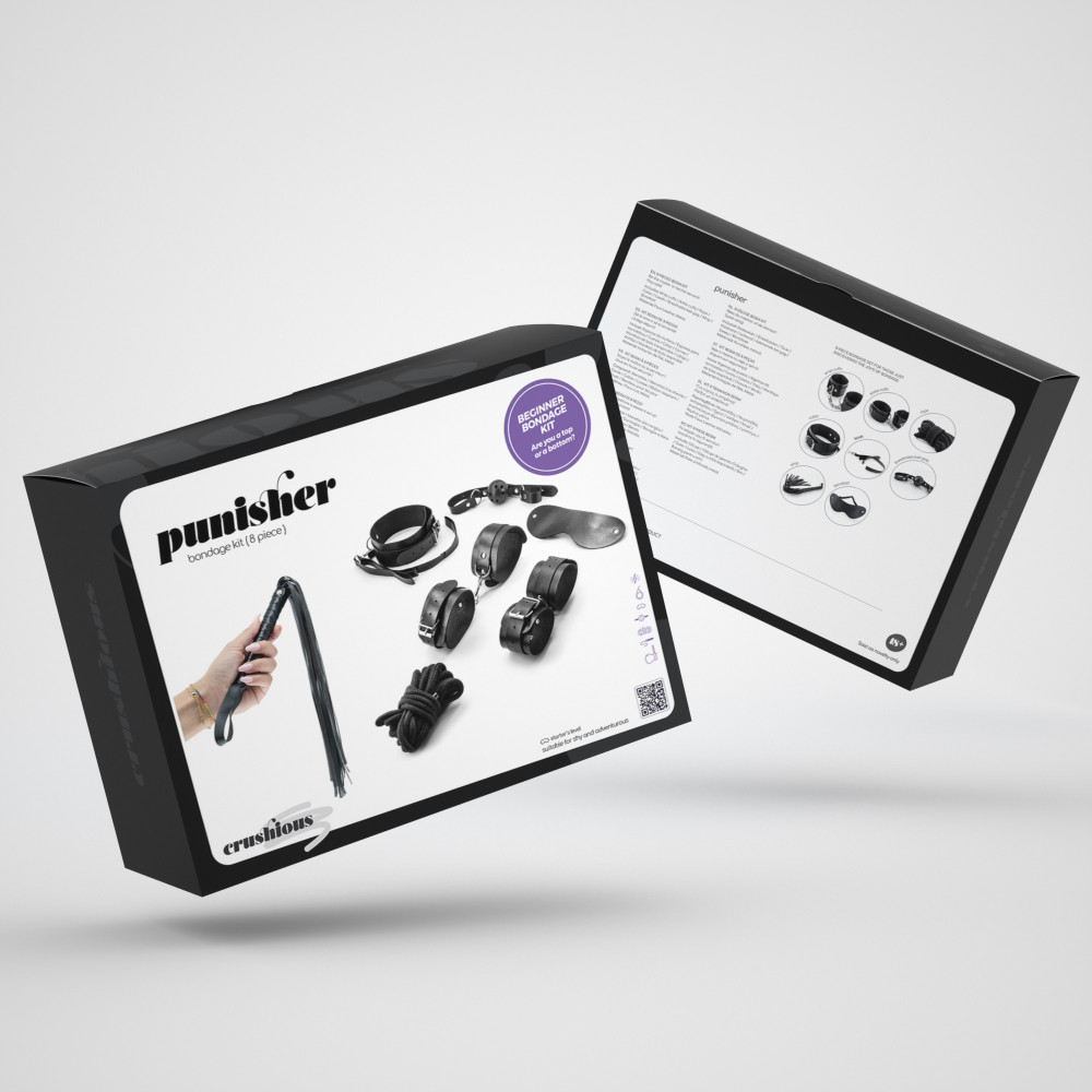 БДСМ игрушки - Комплект для БДСМ CRUSHIOUS Punisher чёрный, 8 предметов 2