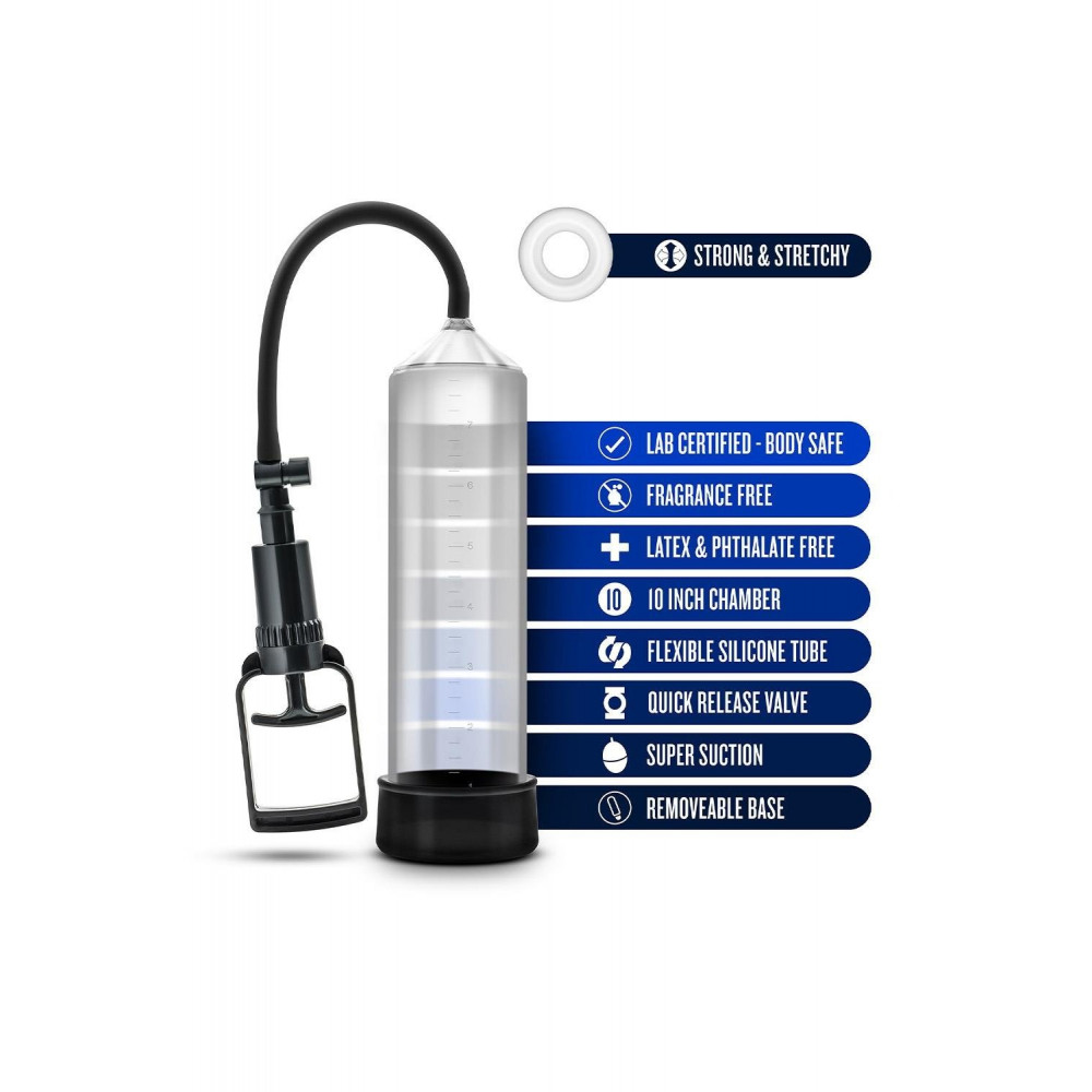 Разное - Мужская помпа для улучшения потенции Blush Performance VX3 прозрачная 4