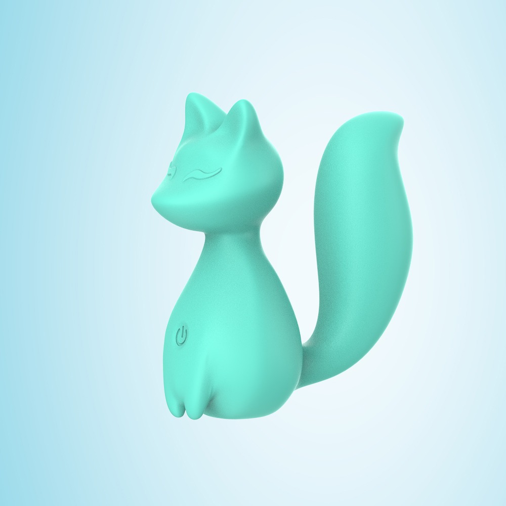 Вибропули и мини-вибраторы - Мини-вибратор клиторальный Every Night Toys Doris в форме лисы бирюзовый, 10 режимов вибрации 3