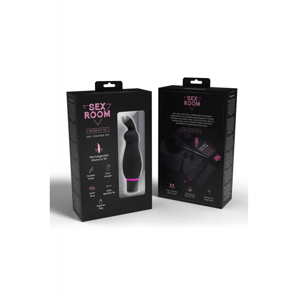 Разное - Набор девайсов для секса Dream Toys Sex Room Raunchy, 6 предметов, черный/розовый