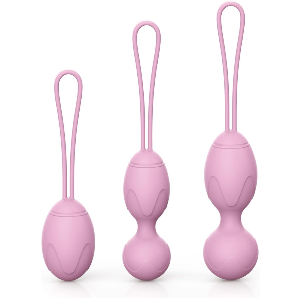Вагинальные шарики и тренажеры - Набор вагинальных шариков BeYourLover силиконовые, фиолетовые, 3 шт