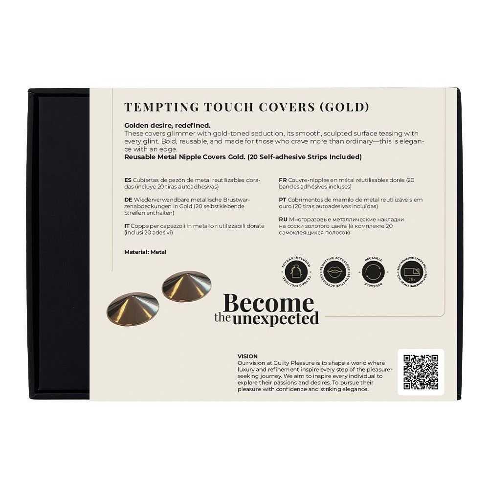  - Пестиси на соски Guilty Pleasure Tempting Touch Covers, золоті 7