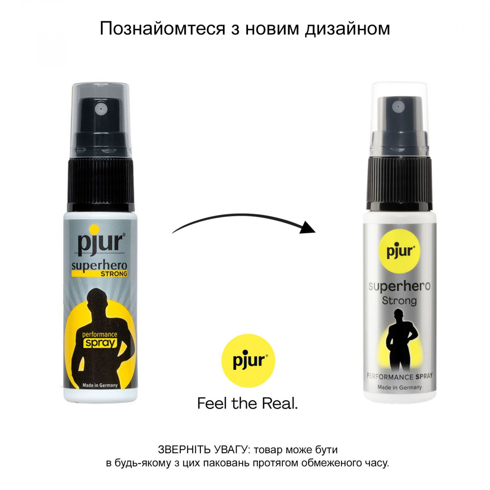 Пролонгаторы и смазки - Спрей-пролонгатор pjur Superhero Strong Spray 20 ml, с экстрактом имбиря, без анестетиков 2