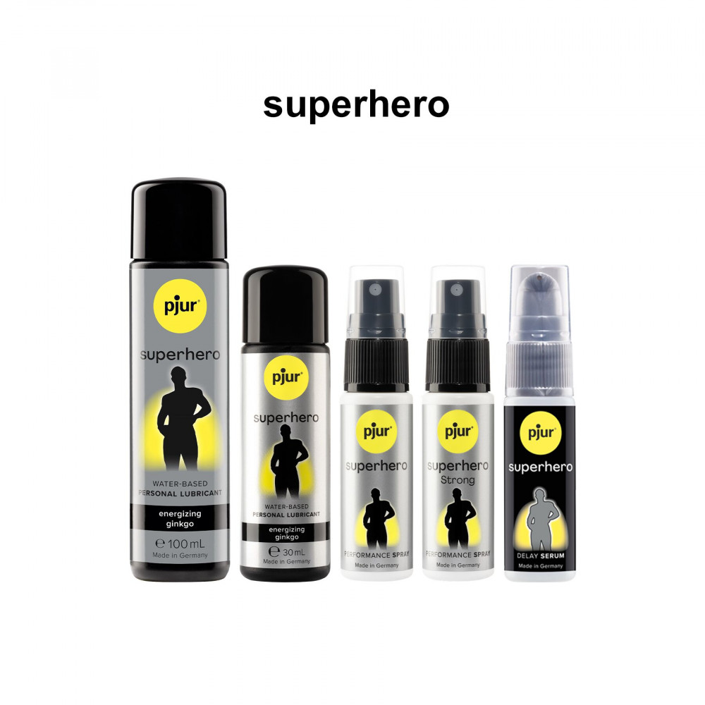 Пролонгаторы и смазки - Спрей-пролонгатор pjur Superhero Strong Spray 20 ml, с экстрактом имбиря, без анестетиков 4