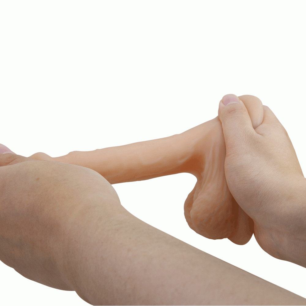 Фалоімітатор - Фалоімітатор протез PRETTY LOVE реалістичний, еластичний, світлий беж, 13 см 3