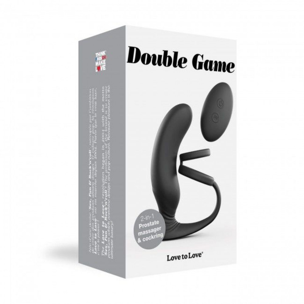 Анальные игрушки - Вибромассажер простаты Love To Love Double Game с двойным эрекционным кольцом и пультом ДУ 1