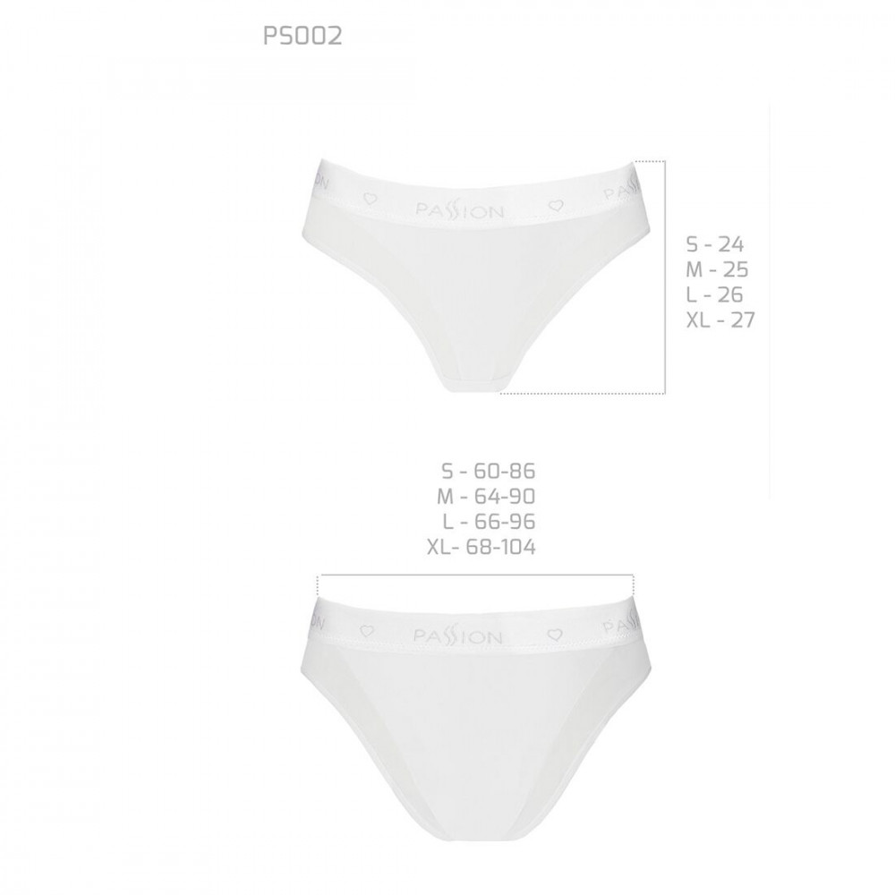 Эротические комплекты - Трусики с прозрачной вставкой Passion PS002 PANTIES white, size L 1