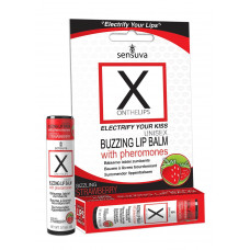 Стимулирующий бальзам для губ унисекс Sensuva – X on the Lips Strawberry с феромонами, клубника