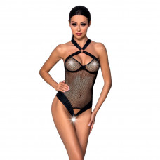 Сетчатый боди с халтером Amanda Body black L/XL - Passion