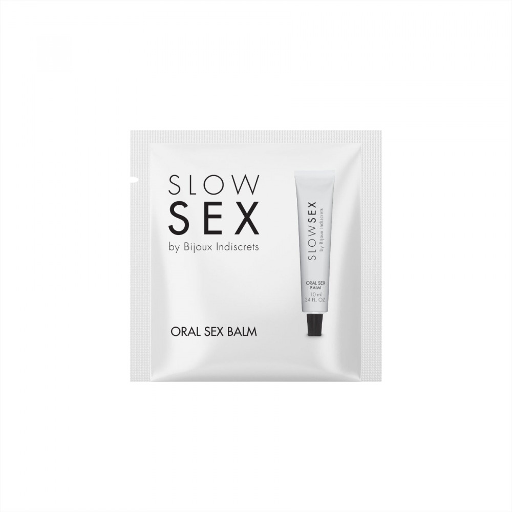 Стимулирующие средства и пролонгаторы - Пробник Bijoux Indiscrets Sachette Oral Sex Balm - SLOW SEX (2 мл)