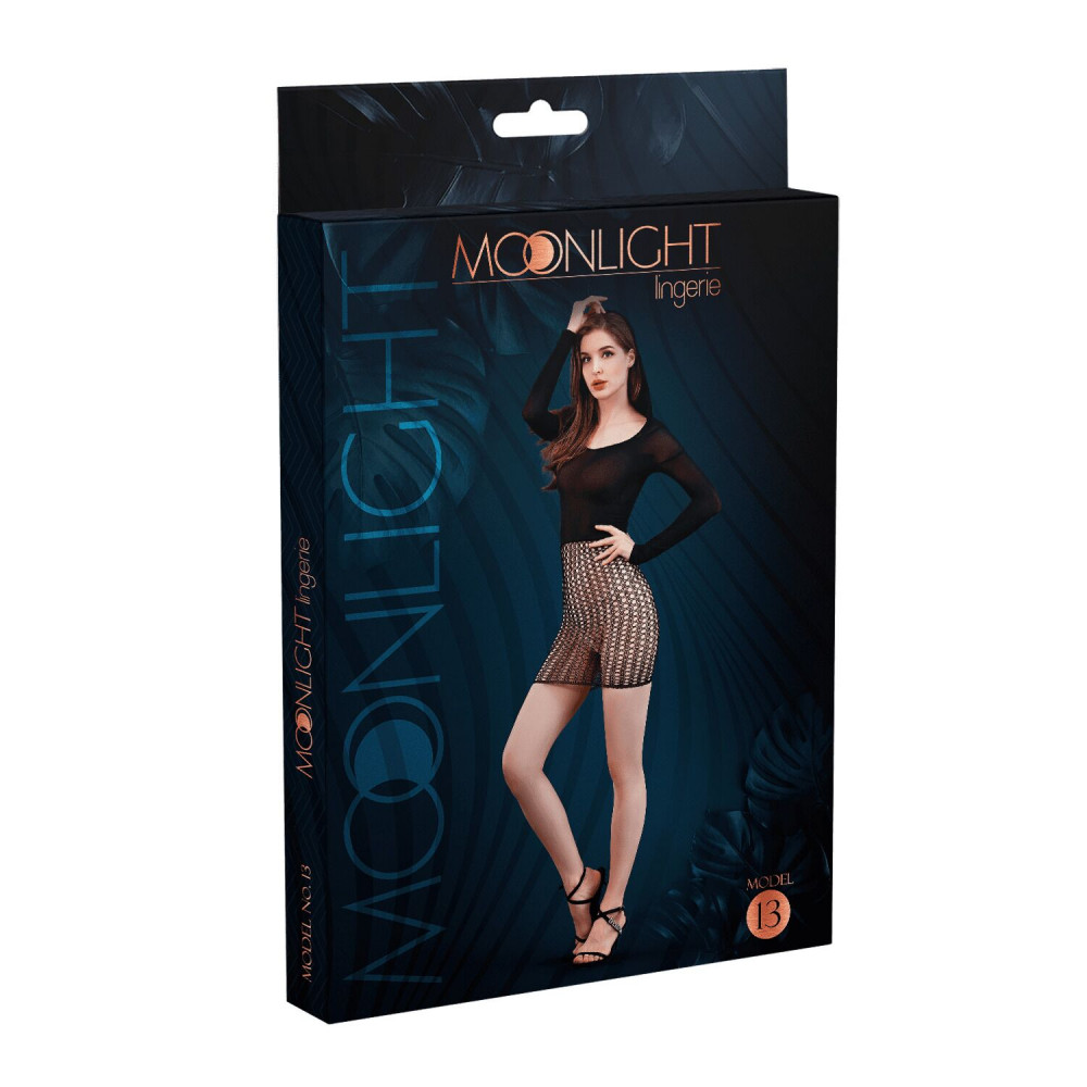 Сексуальные платья - Эротическое платье Moonlight Model 13 XS-L Black, длинный рукав 2