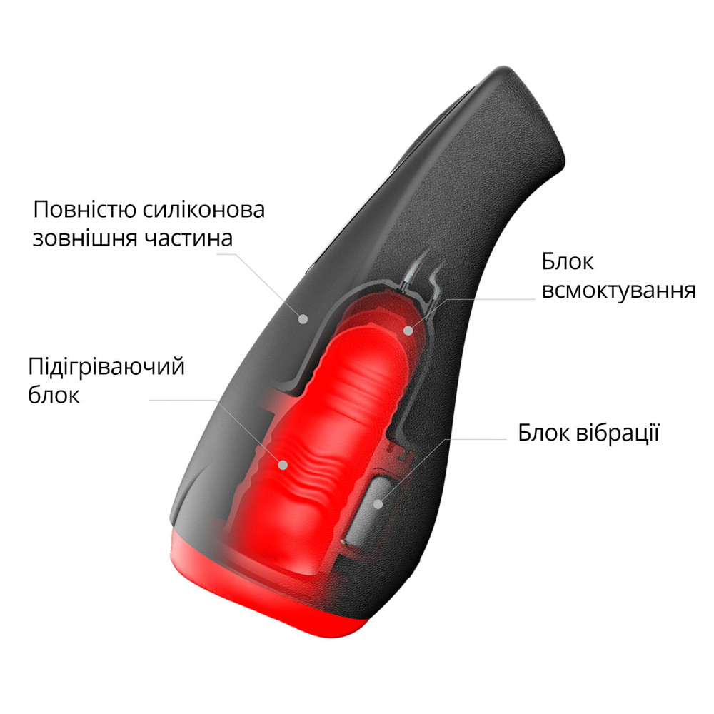 Мастурбаторы с вибрацией - Мастурбатор Otouch AIRTURN 2, 6 режимов вибрации, 5 режимов всасывания, 2 уровня подогрева 4