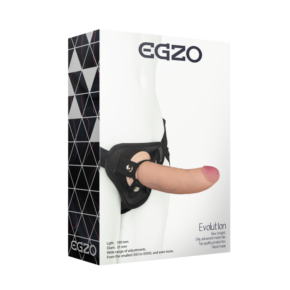 Разное - Страпон женский EGZO Evolution STR001 ( 18 см х 3,5 см )